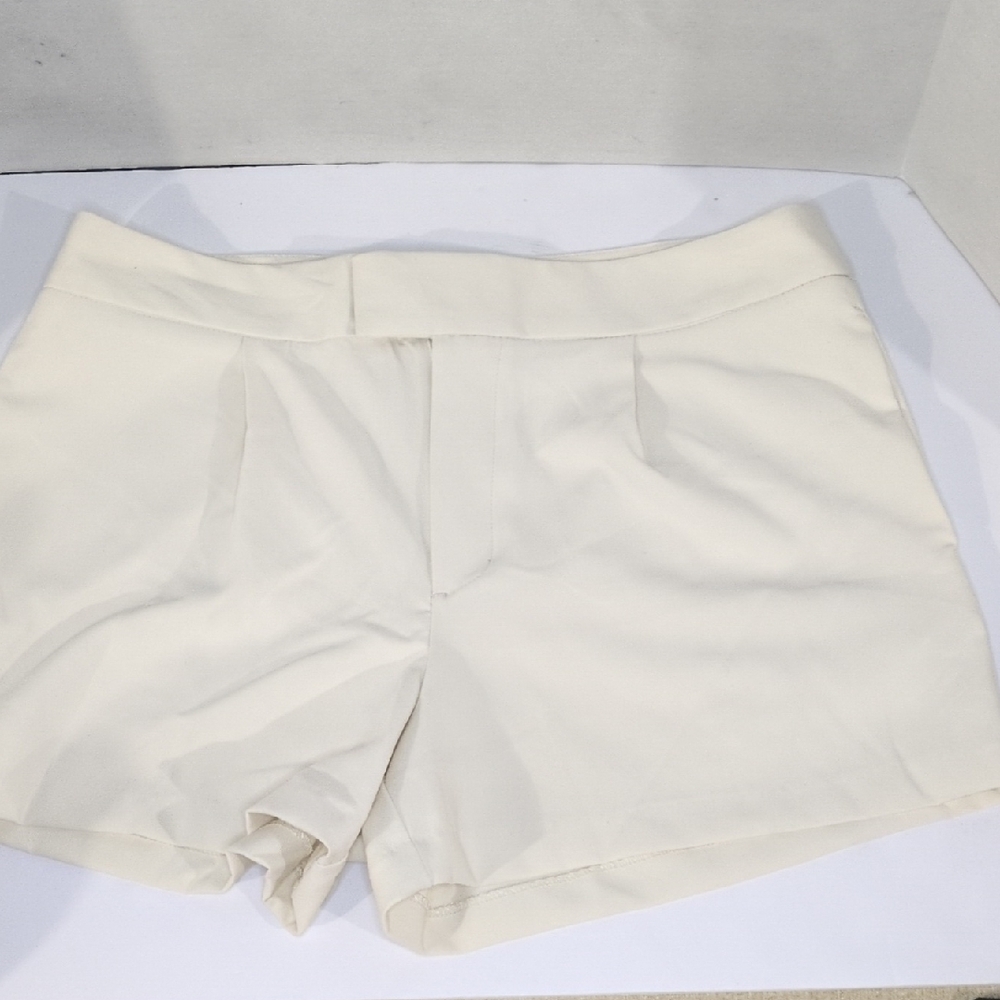 Dressy Office Shorts Chino Cream Everyday Casual Erup Summer Pockets Pleated 14